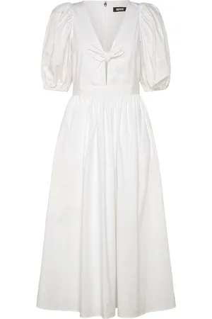 ROTATE Puff Sleeve Midi Dress