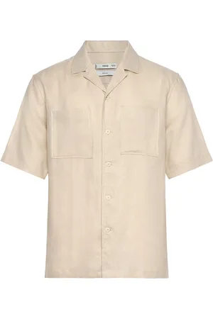MANGO 100% Linen Bowling-Collar Shirt