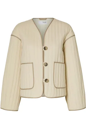 SELECTED Slflinn Quilted Jacket Kräm