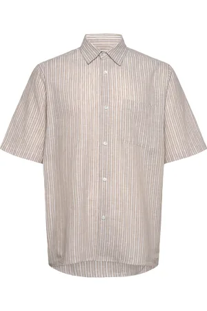 Mads Norgaard Cotton Linen Victor Stripe Shirt Ss