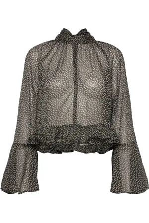 MANGO Floral-Print Blouse With Ruffles