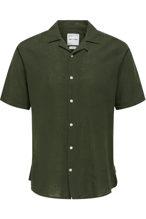 Only & Sons Onscaiden Life Ss Solid Resort Linennoos Khaki Green