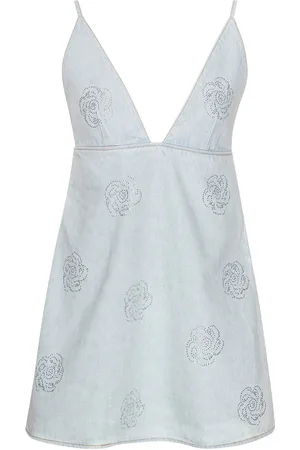 ROTATE Denim Stud Mini Dress