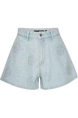 ROTATE Denim Studs Shorts