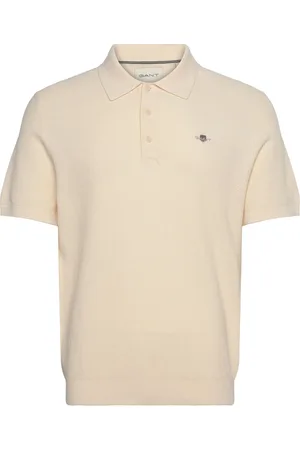 GANT Micro Textured Cotton Ss Polo Kräm
