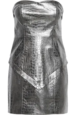 ROTATE Embossed Pu Mini Dress