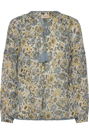 Freequent Blouse From Freequent In A Fine Cotton Crepe With A Floral Print. The Blouse Has