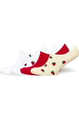 Lindex Sock Low Ankle 4 P Mini Fruits Multi/patterned