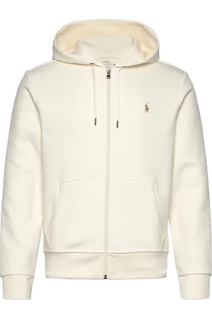 Ralph Lauren Double-Knit Full-Zip Hoodie Kräm