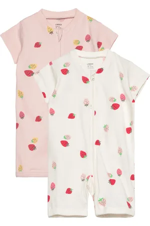 Lindex Pyjamas Romper 2 Pack Aop Multi/patterned