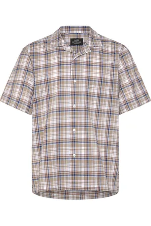 Mads Norgaard Loose Cotton Check Kenji Shirt Ss