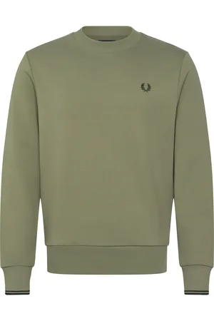 Fred Perry Crew Neck Sweatshirt Khaki Green