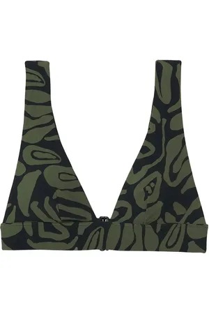 Etam Pipa - Wireless Triangle Bra Swimsuit Khaki Green