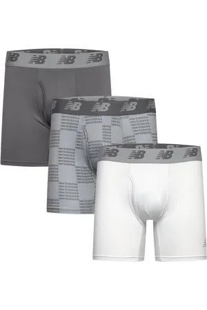 New Balance Mens Premium 6" Boxer Brief With Fly 3 Pack