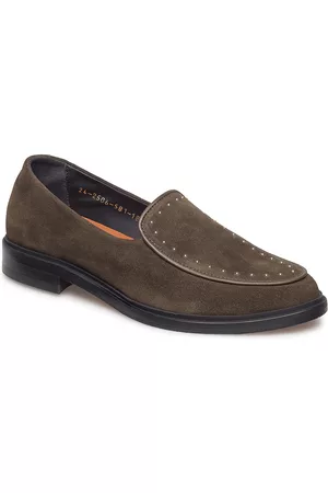 Royal RepubliQ Loafers - Border Rivet Loafer Suede Brown
