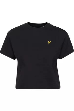 Lyle & Scott Kvinna Kortärmade t-shirts - Cropped T-Shirt Black