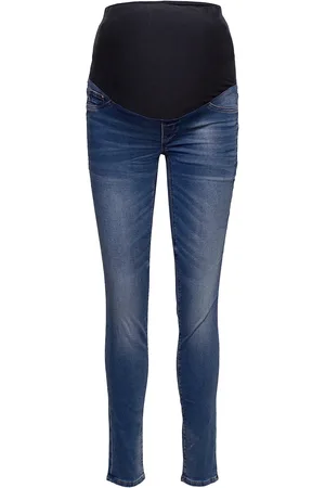 Lindex Trousers Mom Dolly Tricot Blue