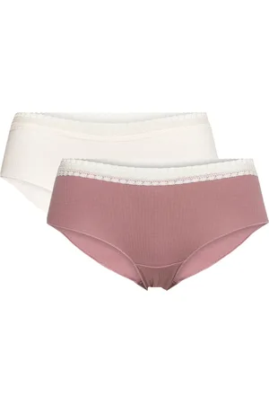 Birch rib thong - Pink - Women - Gina Tricot