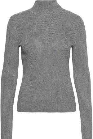 Dante 6 Kvinna Tröjor - Ophylin Button Turtle Sweater Grey