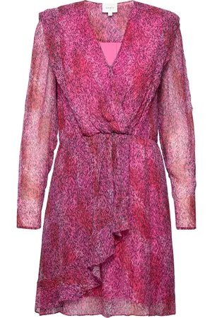 Dante 6 Kvinna Fodralklänningar - Angie Printed Bodycon Dress Pink