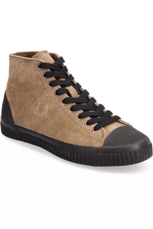 Fred Perry Höga sneakers - Hughes Mid T Suede Brown