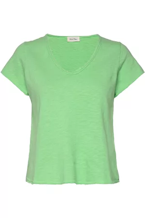 American Vintage Kvinna Kortärmade t-shirts - Sonoma Green
