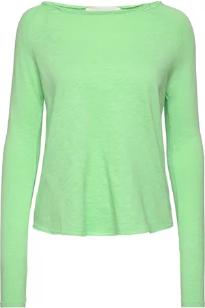 American Vintage Kvinna Långärmade t-shirts - Sonoma Green