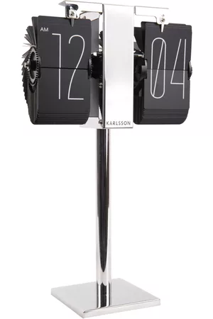 Karlsson Klockor - Flip Clock No Case Mini Silver
