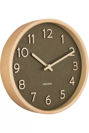 Karlsson Klockor - Wall Clock Pure Wood Grain Small Green