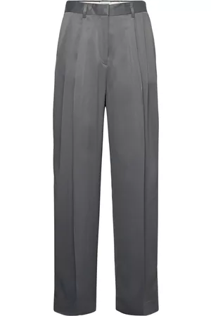 Dagmar Kvinna Utsvängda byxor - Wide Suit Pant Grey