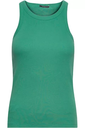 Bruuns Bazaar Kvinna Tanktoppar - Katybb Rib Tank Top Green