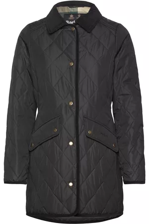 Barbour Kvinna Långa jackor - Long Cav Quilt Black