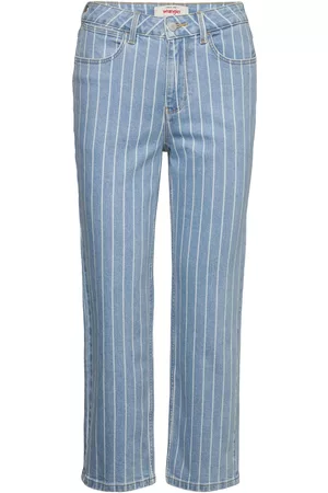Wrangler Kvinna Straight jeans - Straight Crop Blue