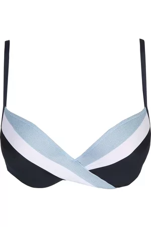 Marie Jo Kvinna Bikinis - Sitges Padded Plunge Bikini Top Blue