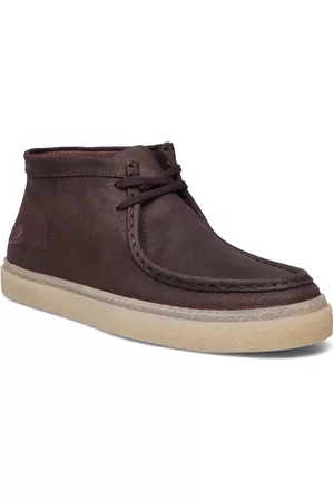 Fred Perry Man Höga sneakers - Dawson Mid Waxed Suede Brown