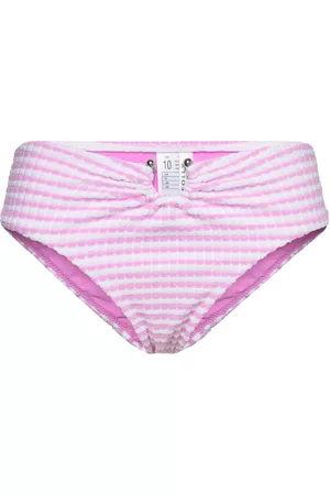 Seafolly Kvinna Bikinis - Sorrento Stripe High Rise Pant Pink