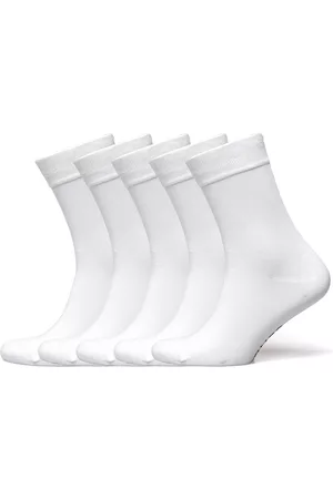 Frank Dandy Strumpor - Bamboo Solid Crew Sock White