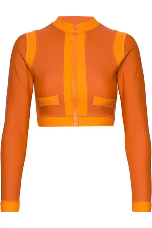 Rip Curl Kvinna Spetstoppar - Mirage Coco Ls Crop Top Zipped Orange