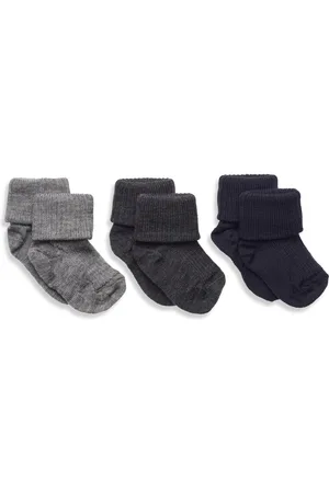 mp Denmark Wool Rib Baby Socks - 3-Pack Patterned