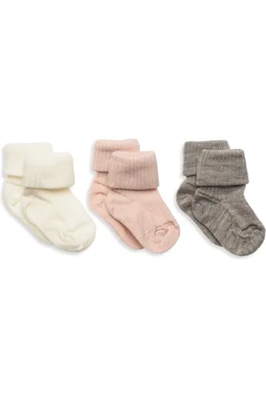 mp Denmark Wool Rib Baby Socks - 3-Pack Brown