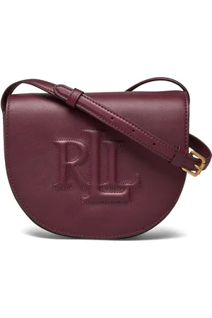 Ralph Lauren Leather Medium Witley Crossbody Burgundy