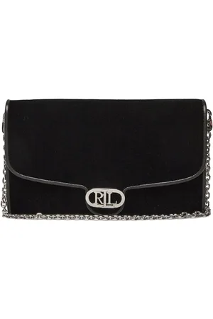 Ralph Lauren Velvet Medium Adair Crossbody Black