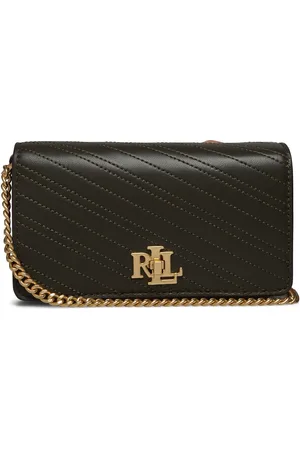 Ralph Lauren Stitched Crossbody Turn-Lock Tech Case Black