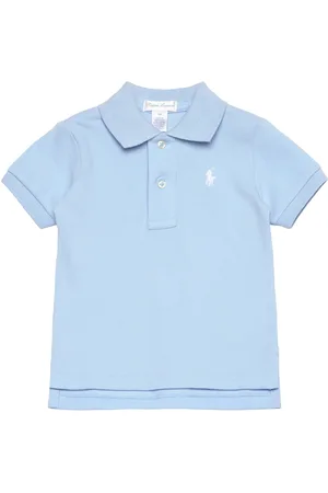 Ralph Lauren Cotton Mesh Polo Shirt Blue