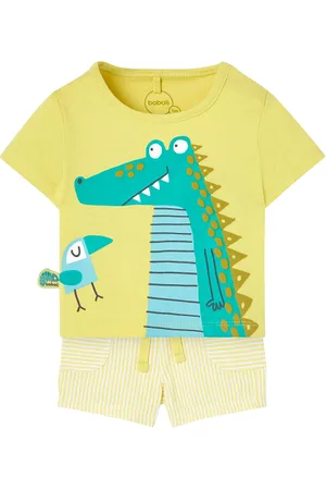 Boboli Set Knit Combined Yellow