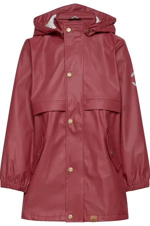 Mikk-Line Pu Girls Rain Coat Red