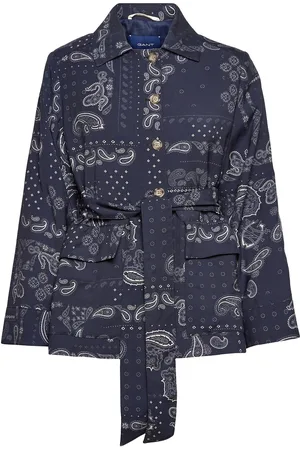 GANT D2. Bandana Belted Blazer Jacket Blue