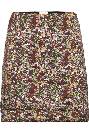 by Ti Mo Quilted Satin Skirt Patterned