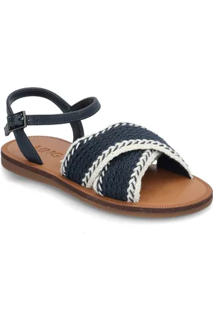 MANGO Criss-Cross Straps Sandals Navy