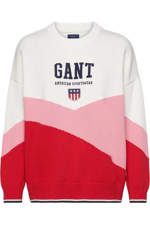 GANT D2. Retro Sheild Knit C-Neck Patterned